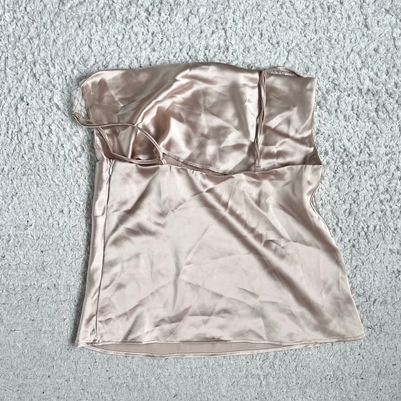 SAINTS + SECRETS  Satin Top, Champagne, size S - Picture 3 of 3